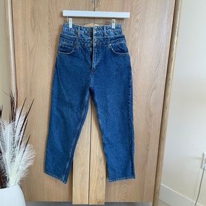 SANDRO Kitty double-waisted jeans, 36 FR, US